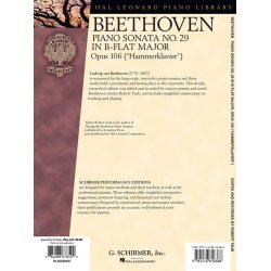 Ludwig Van Beethoven: Piano Sonata No.29 In B Flat Op.106 'Hammerklavier' (Schirmer Performance Edition)