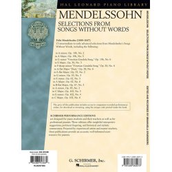 Felix Mendelssohn: Selections From Songs Without Words (Schirmer Performance Edition)