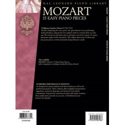 W. A. Mozart: 15 Easy Piano Pieces (Schirmer Performance Editions)