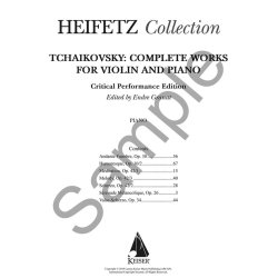 Tchaikovsky Complete Works : for Violin and Piano (Heifetz Critical Edition)
