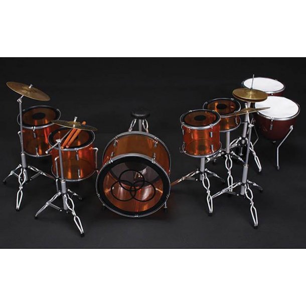 Vistalite Transparent Amber Tribute Zep Miniature Drum Set Replica - Musik Gave artikler - Stepnote
