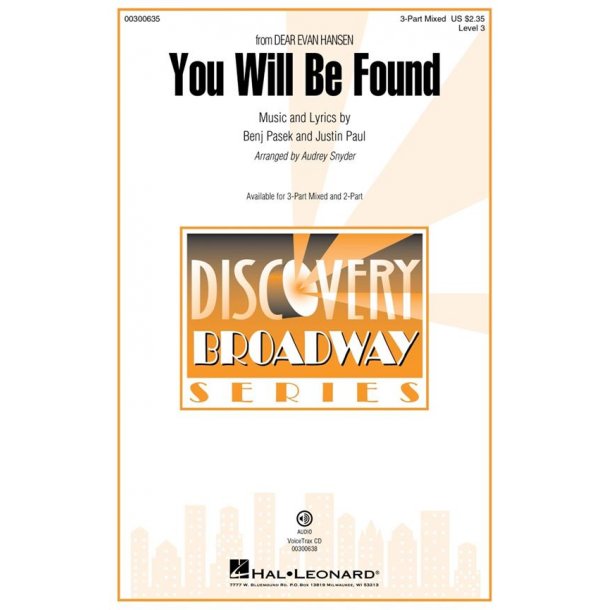 You Will Be Found (from Dear Evan Hansen) : Discovery Level 3
