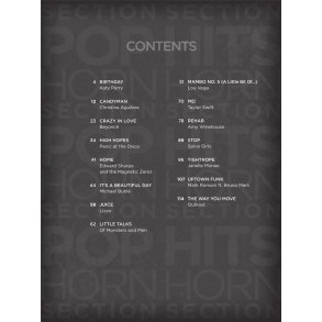 Pop Hits Horn Section : Note-for-Note Transcriptions