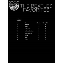 Beginning Piano Solo Play-Along Volume 7: The Beatles Favourites
