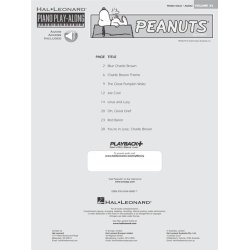 Piano Play-Along Volume 33: Peanuts