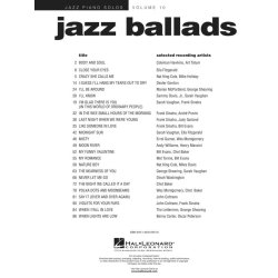 Jazz Piano Solos Volume 10: Jazz Ballads
