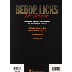 Bebop Licks For Piano - A Dictionary Of Melodic Ideas For Improvisation