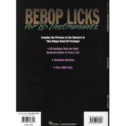 Bebop Licks For B Flat Instruments