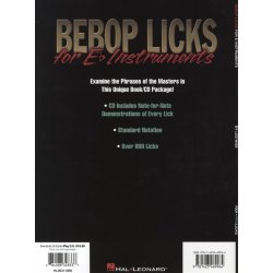 Les Wise: Bebop Licks For E Flat Instruments - A Dictionary Of Melodic Ideas For Improvisation