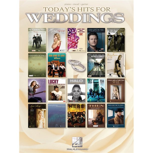 TODAY'S HITS FOR WEDDINGS PVG SONGBOOK BK