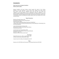 Stephen Sondheim: Passion - Vocal Selections (Revised Edition)