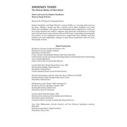 Stephen Sondheim: Sweeney Todd - Vocal Selections (Revised Edition)