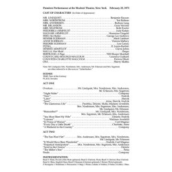 Stephen Sondheim: A Little Night Music