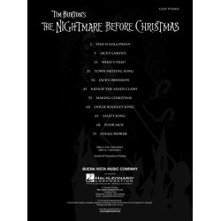 Danny Elfman: The Nightmare Before Christmas (Easy Piano)