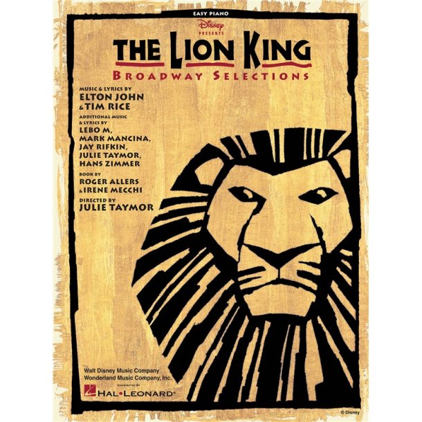 The Lion King - Broadway Selections (Easy Piano)