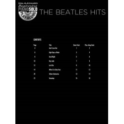 PIANO SOLO PLAY ALONG VOLUME 2 THE BEATLES HITS PF BK/CD
