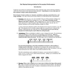 On Musical Interpretation in Percussion Peformance : A Study of Notation and Musicianship