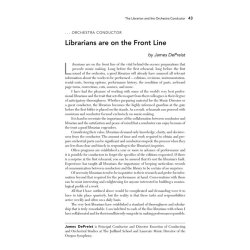 Insights and Essays on the Music Perf. Library