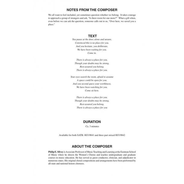 Always A Place For You