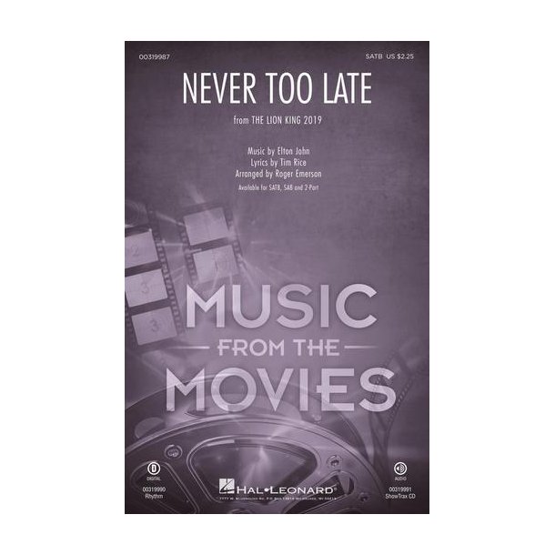 Never Too Late (from The Lion King)