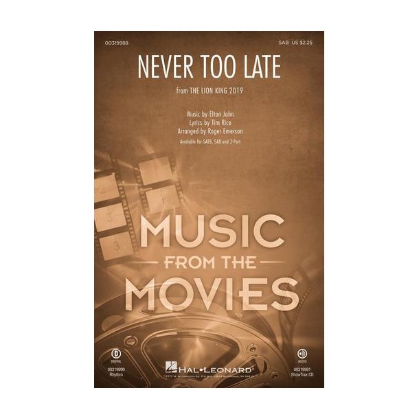 Never Too Late (from The Lion King)