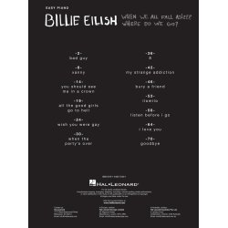 When We All Fall Asleep, Where Do We Go? : Easy Piano Songbook