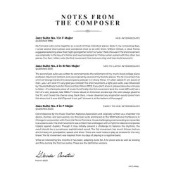 Three Jazz Suites for Piano : Early to Later Intermediate Level