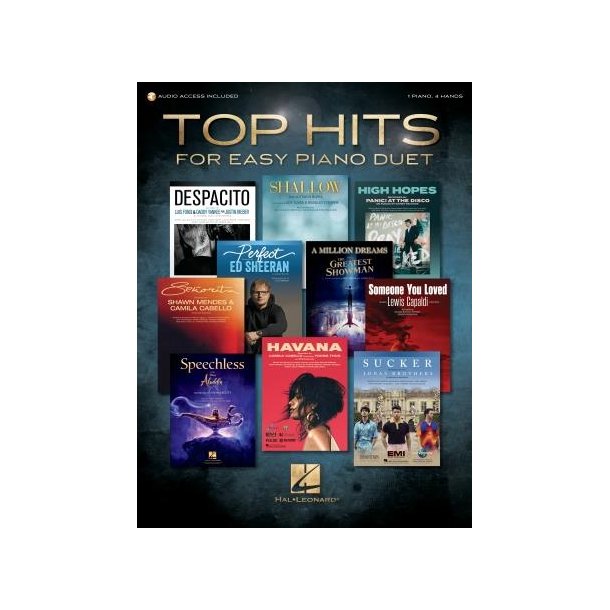 Top Hits for Easy Piano Duet : 1 Piano, 4 Hands
