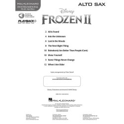 Frozen II - Instrumental Play-Along Alto Sax : Music from the Motion Picture Soundtrack