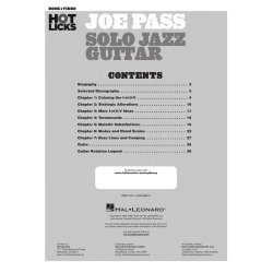 Joe Pass - Solo Jazz Guitar Instructional Book : with Online Video Lessons. From the Classic Hot Licks Video Series