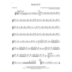 Billie Eilish For Tenor Sax : Instrumental Play-Along