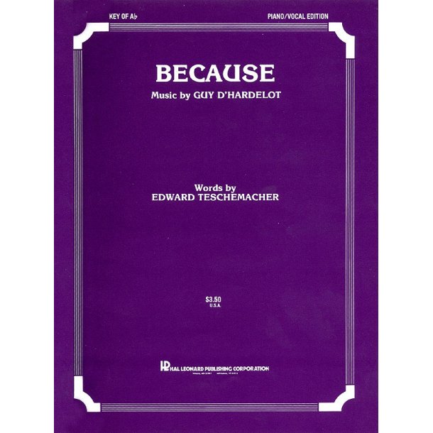 Julian Lennon/Dave Clark: Because : Medium Voice in A-Flat