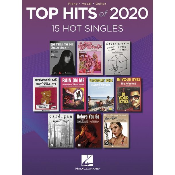 Top Hits of 2020 - PVG (klaver, vokal og guitar)