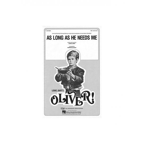 Lionel Bart: As Long As He Needs Me (SSA)