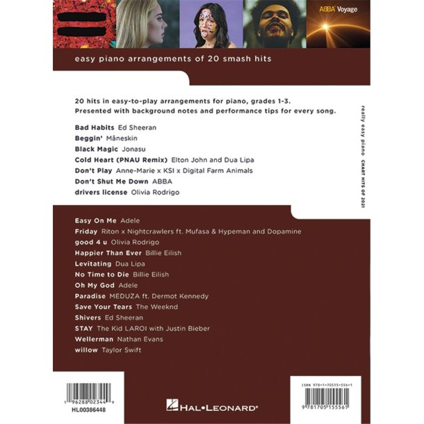 Really Easy Piano: Chart Hits 2021