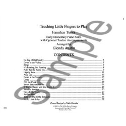 Teaching Little Fingers To Play Familiar Tunes - Book Only