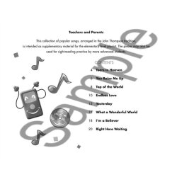 John Thompson's Easiest Piano Course: First Pop Songs