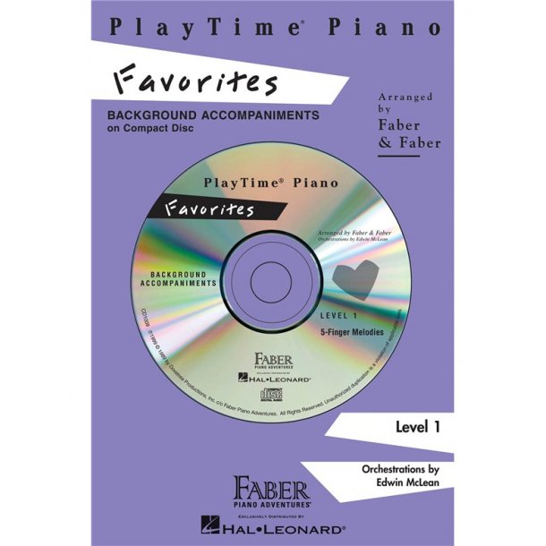Nancy & Randall Faber: PlayTime Piano Favorites CD (Level 1)