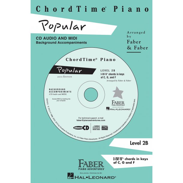 Nancy & Randall Faber: ChordTime Piano Popular CD (Level 2B)