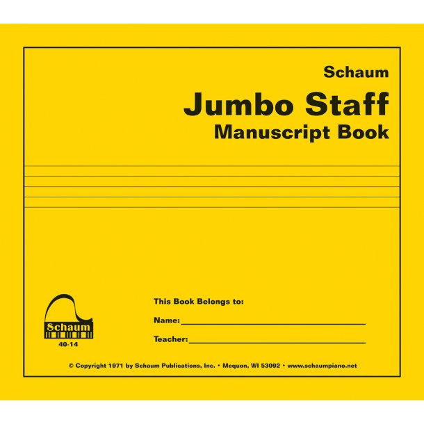 Jumbo Staff Manuscript Book