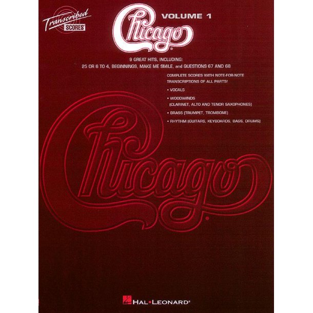 Chicago - Transcribed Scores Volume 1