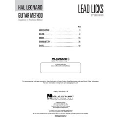 Hal Leonard Guitar Method: Lead Licks