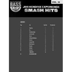 Bass Play Along Volume 10: Jimi Hendrix Smash Hits (Book and CD)