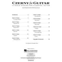 Czerny For Guitar - 12 Scale Studies For Classical Guitar