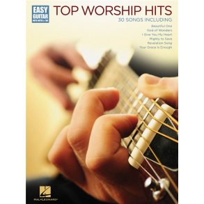 TOP WORSHIP HITS FOR EASY GUITAR WITH NOTES AND TAB GTR BK
