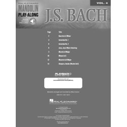 Mandolin Play-Along Volume 4: J.S. Bach