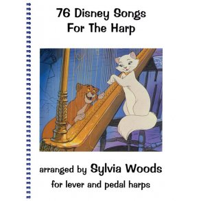 76 DISNEY SONGS (WOODS) HARP