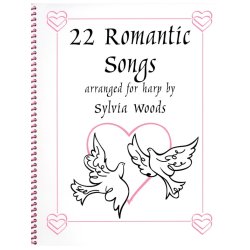 22 ROMANTIC SONGS (ARR WOODS SYLVIA) HARP BOOK