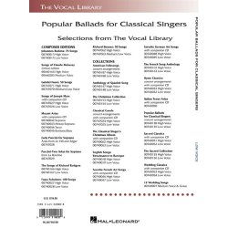 Popular Ballads For Classical Singers (Low Voice)