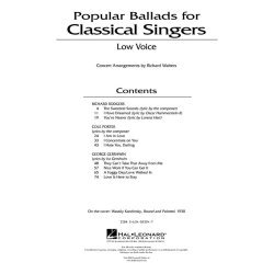 Popular Ballads For Classical Singers (Low Voice)
